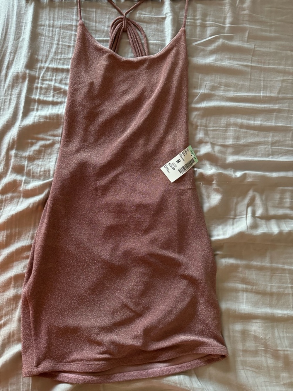 Papaya Mauve Sparkle Slip Dress